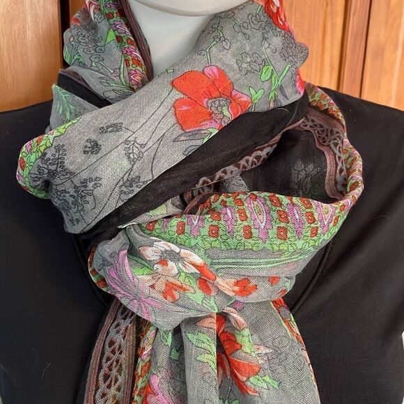 Somas Accessories Greece Scarf Shawl floral - Picture 2 of 6